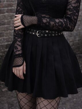 Alex Mill Black Pleated Mini Skirt